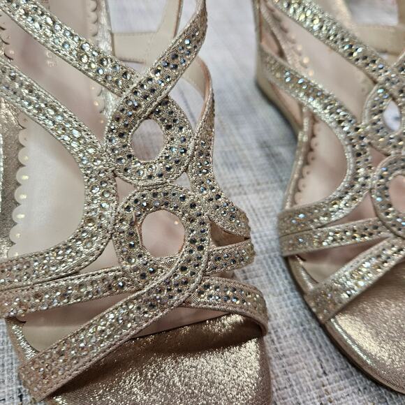 Charter Club Kelsah Wedge Sandals Gold‎ Size 6 - Picture 3 of 11